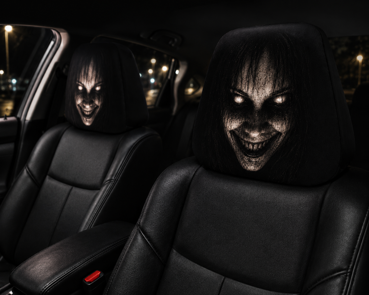 2 Piece Set - Horror Seat Cover