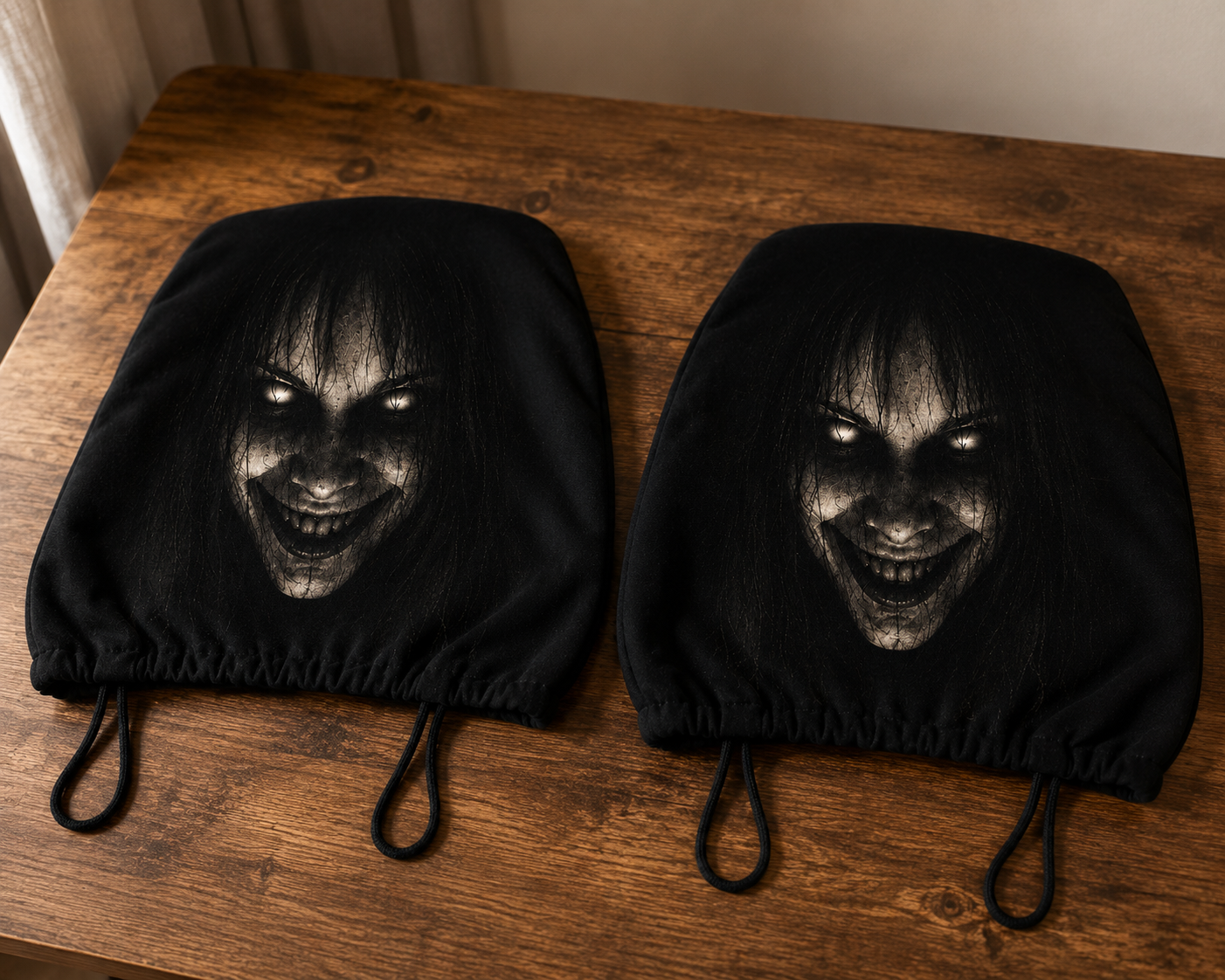 2 Piece Set - Horror Seat Cover